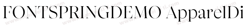 FONTSPRINGDEMO ApparelDisplayRegul字体转换